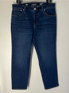 J. Crew Womens '03 Slim Jeans Sz 32 Petite Blue Dark Wash Denim Pants RE-03-IDG